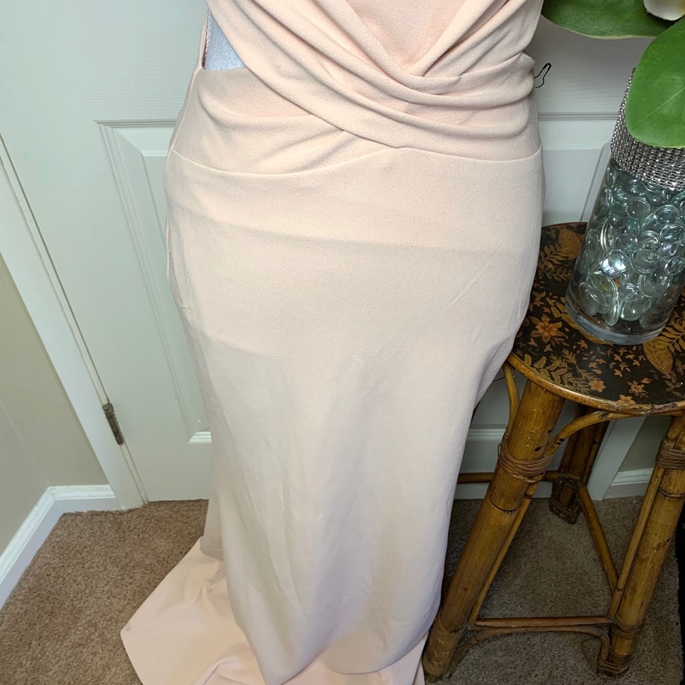 New Lulu’s Trista Blush Cutout Maxi Dress - Picture 7 of 10